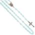 Rosenkranz - 6mm hellblau Geschliffenes und feuerpolierte Glass