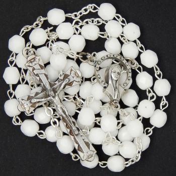 Ruženec - 6mm biele porcelánové ohňovky