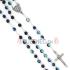 Rosary - 6mm black faceted fire-polished glass beads