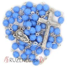 Rosenkranz - 6 mm mattblaue Glass Perlen
