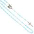 Rosary - 6mm trasparent + lightblue beads