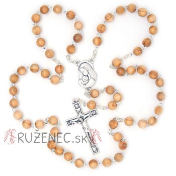 Fa rózsafüzér - 6mm olivafa golyókból