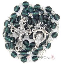 Rosary - 6mm greyish blue glass beads