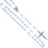 Rosary - 6mm lightblue faceted fire-polished glass beads