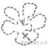 Rosary - 6mm trasparent + black beads