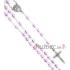 Rosary - 6mm trasparent + purple beads