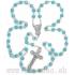 Rosary - 6mm lightblue faceted fire-polished glass beads