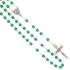 Rosary - 6mm green faceted fire-polished glass beads