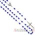 Rosary - dark blue flat pearls 6x8mm