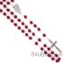 Rosary - 8mm bordo faceted glass beads