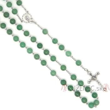 Ruženec - zelený jadeit - 8mm