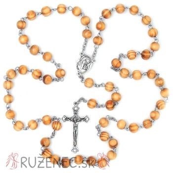 Drevený ruženec prírodný - 7mm