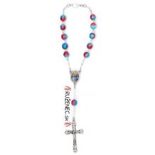 Auto rosary - red + blue
