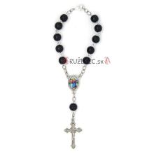 Auto rosary - black wood