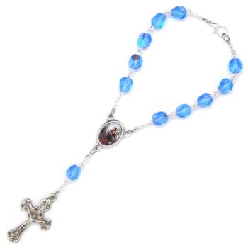 Auto rosary - ligth blue