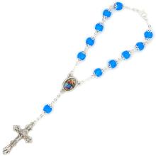 <br>Autós rózsafüzér - türkizkék + kosaras