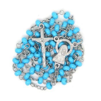 Ruženec drobný - 4mm modré perly