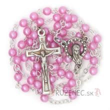 Rosary - 4mm glass beads – pink