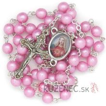 Rosary - 6mm rocail glass beads - rose