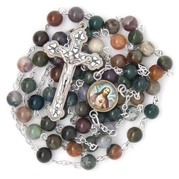 Ruženec - indický achát - 6mm