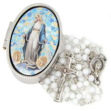 Rosary with zinc alloy box - First Communion