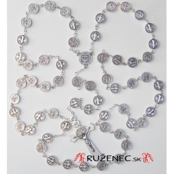 Fém rózsafüzér - Szent Benedek érmekből