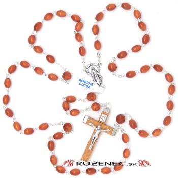 Kokosový drevený ruženec  - 7x6mm