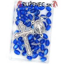 Růženec modré perleťové perly 5x7mm