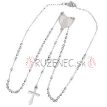 Růženec na krk  - chirurgická ocel - s rozepínáním