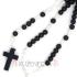 Rosary for the neck unfastened wooden - black