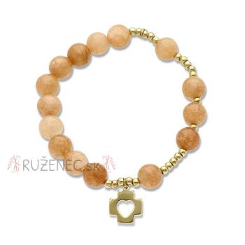 Exkluzívny ruženec na ruku - slnečný kameň