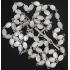 Rosary - white pearlescent beads 6x8mm