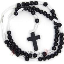 Rosary for the neck unfastened wooden - black