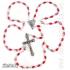 Rosary - 4x6mm faceted red fire-polished glass beads