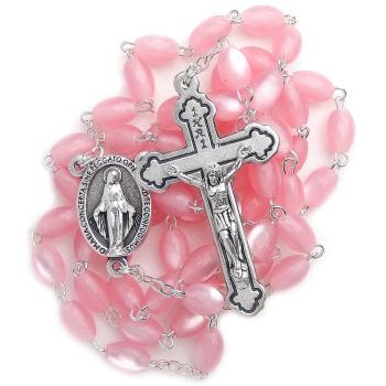 Rosenkranz - rosa Perlen Beads 5x7mm