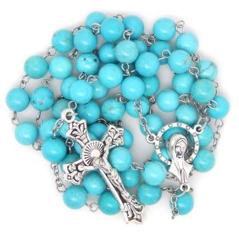 Růženec - Tyrkys - 8mm