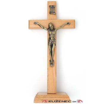 Dřevěný kříž na podstavci 20cm