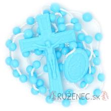 Plastic rosary light blue