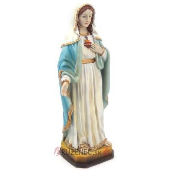 Socha - Nepoškvrnené Srdce Panny Márie - 20cm