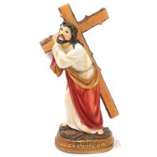 Jesus trägt das Kreuz Heiligenfigur Statue- 20 cm