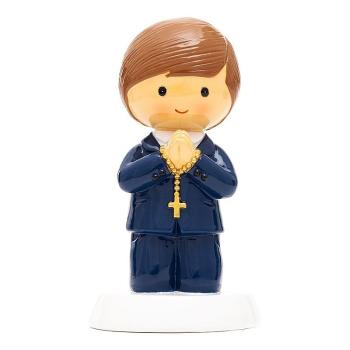 Elsőáldozó térdeplő kisfiú szobrocska - 8.5cm