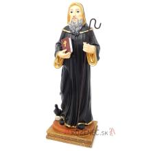 Heiliger Benedict mit Kind Heiligenfigur Statue 32 cm