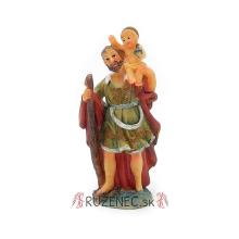 Saint Joseph with infant Jesus statue - 7,5 cm
