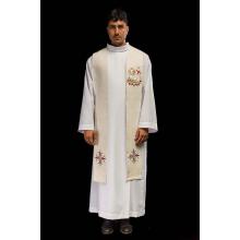 Štola bílá s výšivkou - Velikonoční motiv