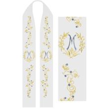 Stola  weiss ecru mit Stickerei - Maria ++