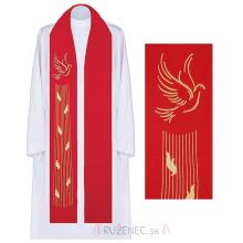 Stole red with embroidery - The Holy Ghost