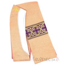 Stole pink with brocade ornament
