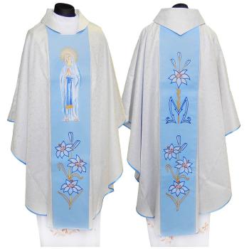 Ezüst hímzett miseruha - Lourdesi Szűzanya