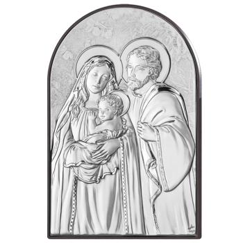 Ezüstözött plakett 13x18cm - Szent család