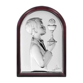 Striebrená plaketa  5x7cm - Chlapček